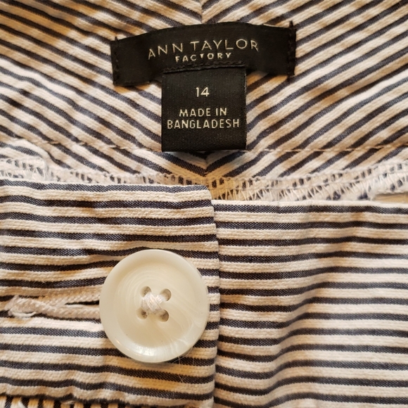 Ann Taylor Pin Stripe Shorts - Picture 2 of 5